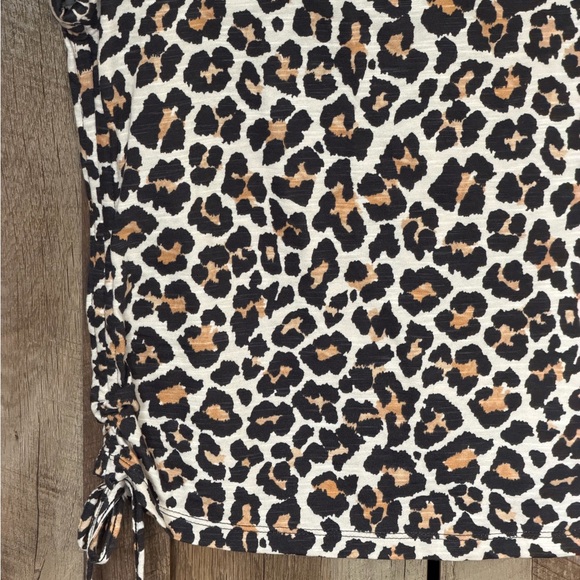 DKNY Black and Brown Leopard Print Muscle Tee - Picture 13 of 16